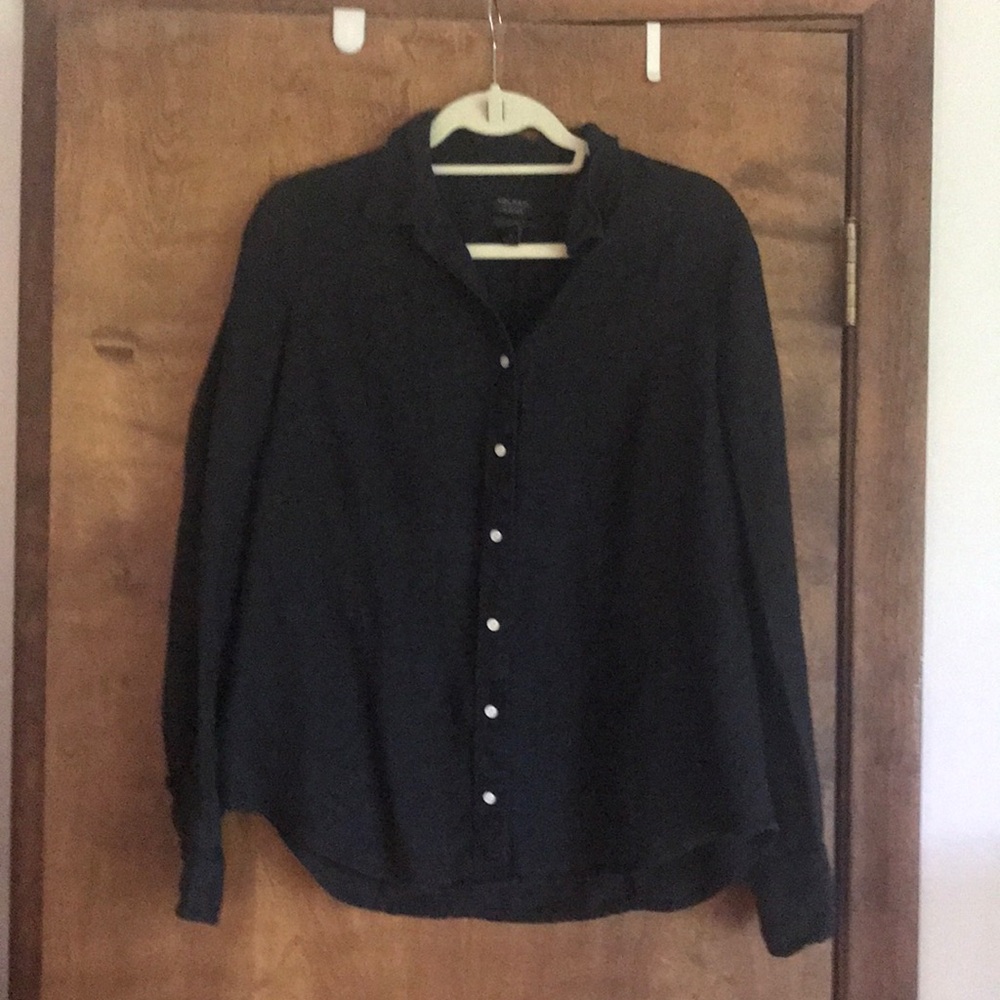 Jcrew Baird McNutt black linen shirt